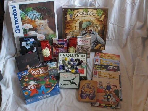 The Essen loot 2012, except for the banana. I ate that one.